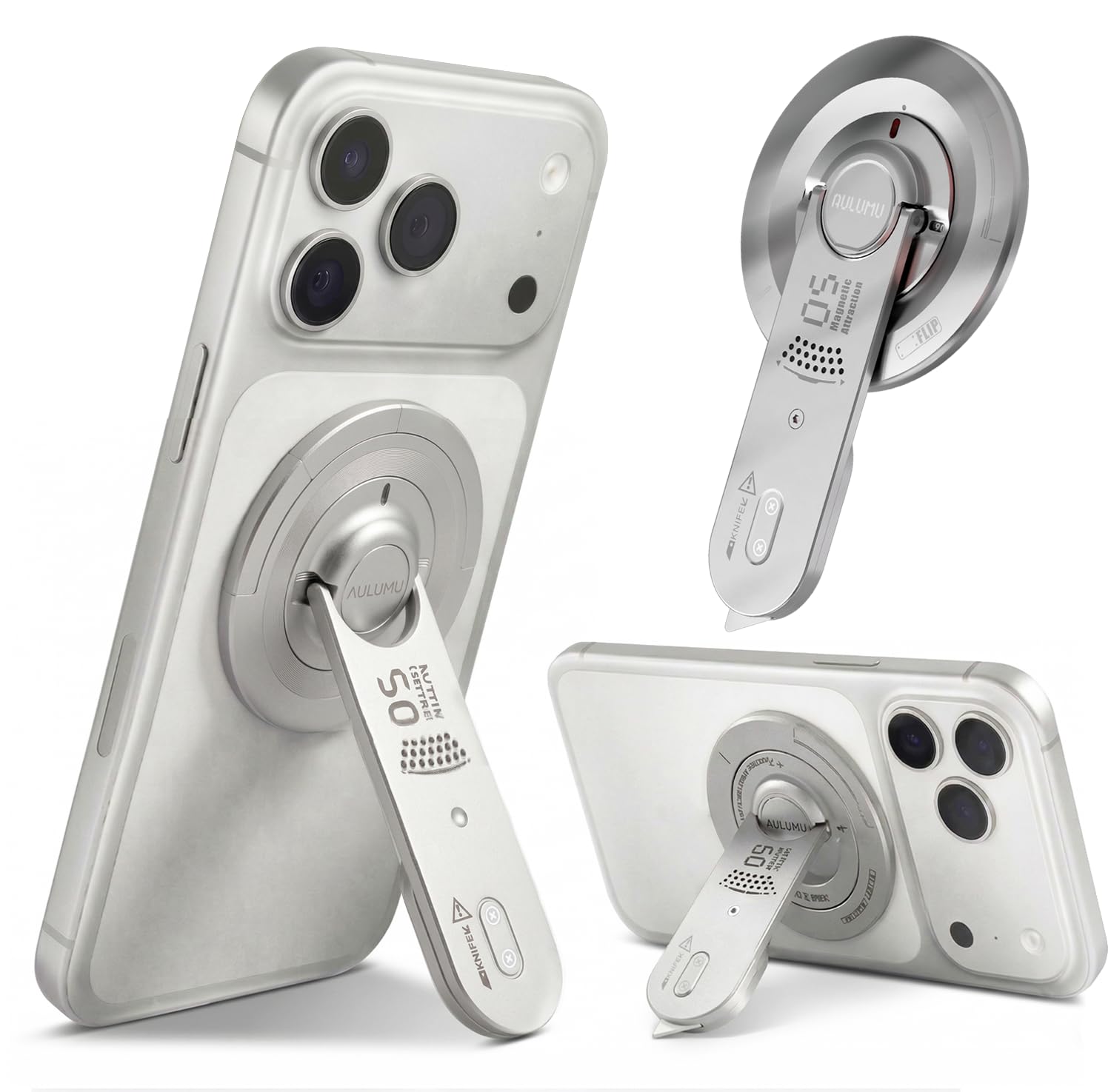 Amazon | AULUMU G05 Air MagSafeリング 360°回転 カッター内蔵
